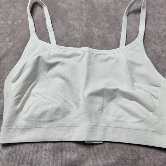 Gymshark Minimal Sports Bra – White Size S