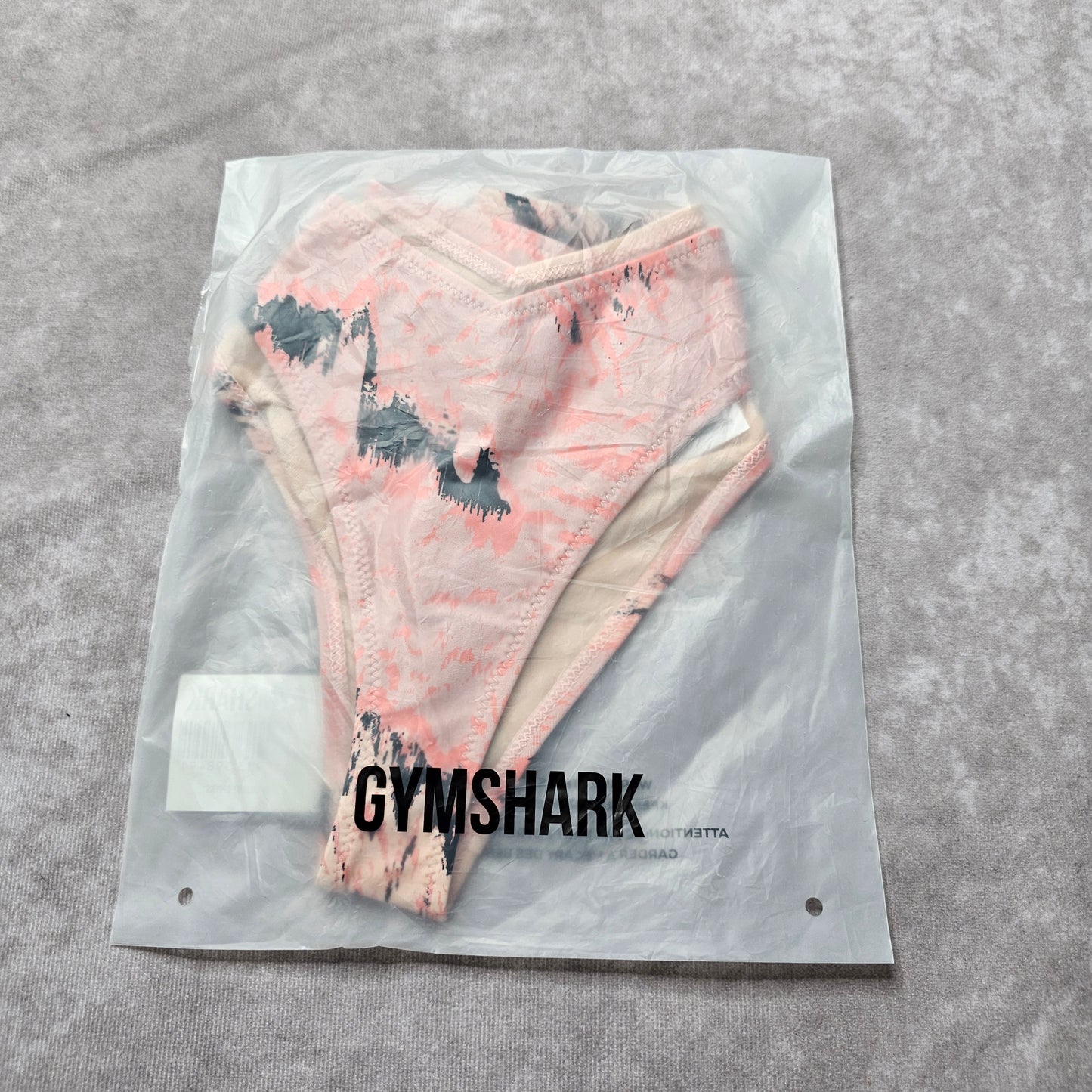 Gymshark Bikini Bottoms – Pink Abstract Print Size XS-S