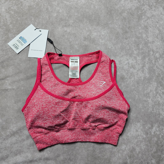 Gymshark Vital Boost Sports Bra – Dark Sunset Pink Marl XS