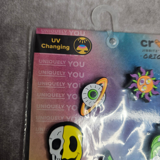 Crocs Jibbitz UV Changing Trippy Festival Charms – Multi
