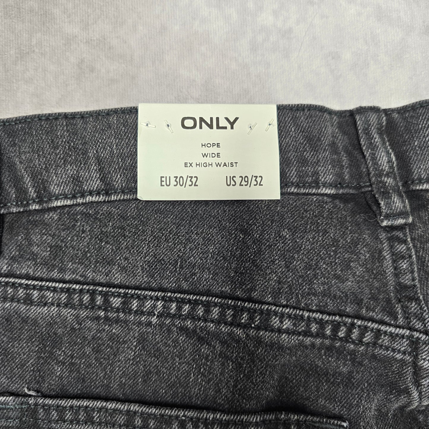ONLY Hope Wide Leg Jeans – Black Denim W30 L32