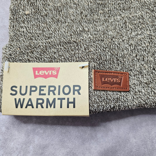 Levi’s Knit Cuffed Beanie – Brown Marl One Size