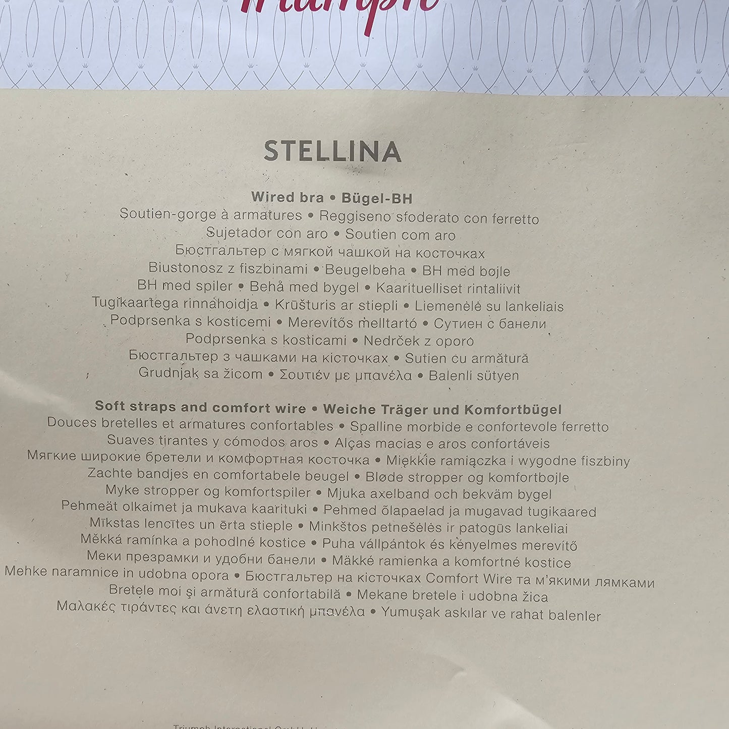 Triumph Stellina Wired Bra – White UK 36D