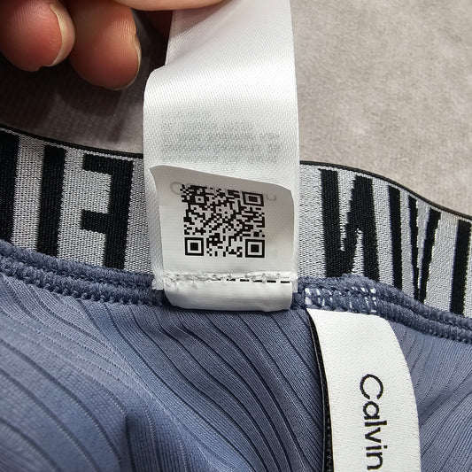 Calvin Klein Ribbed Brazilian Bikini Bottoms – Grisaille Size XL