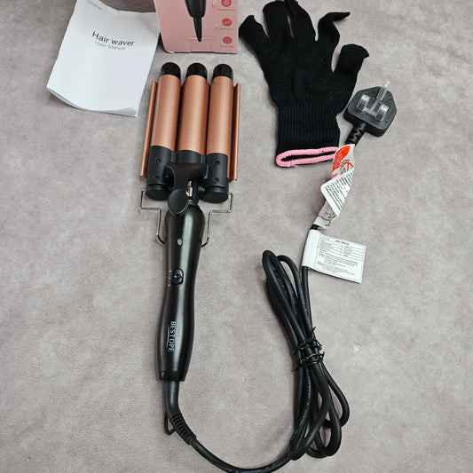 Bestope Hair Waver Triple Barrel Curling Iron