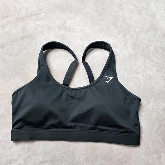 Gymshark Women’s Scoop Neck Sports Bra – Black Size S