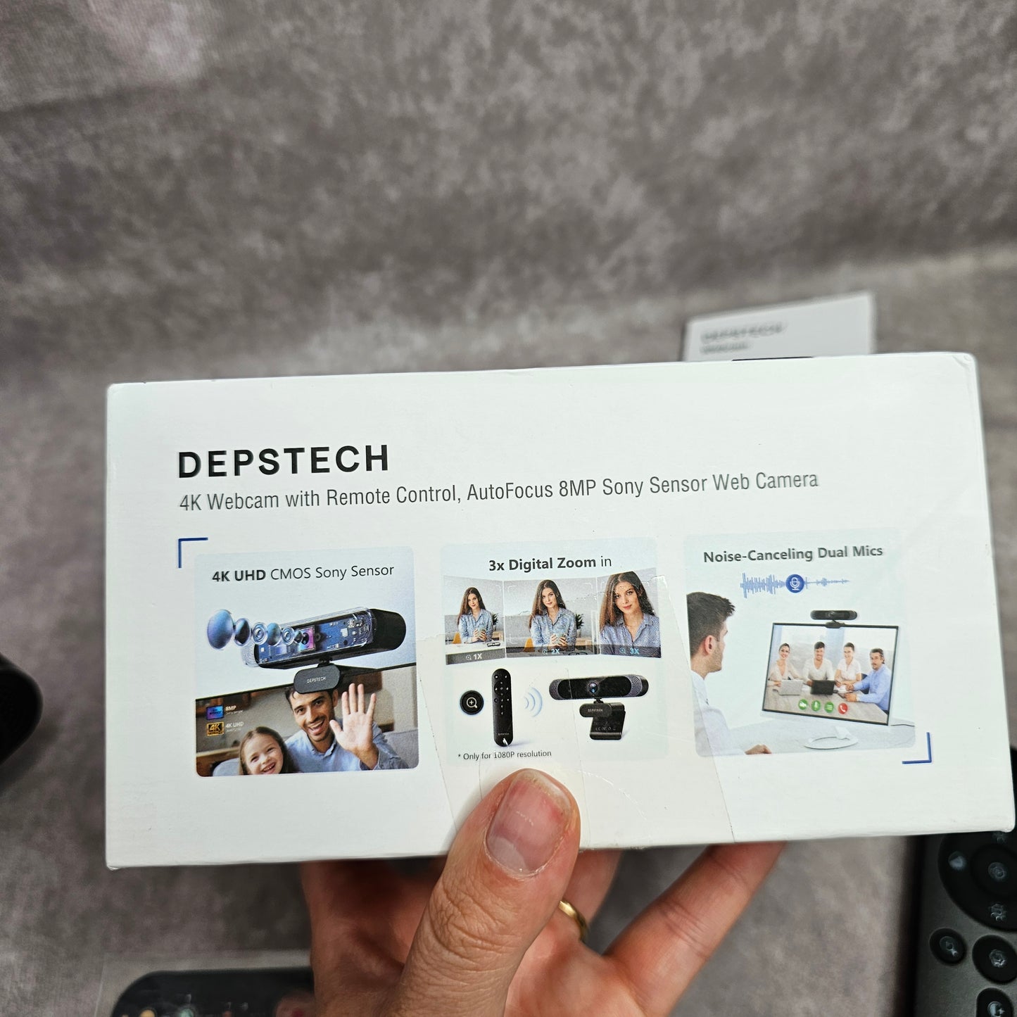 DEPSTECH DW49 Pro 4K UHD Webcam – Black