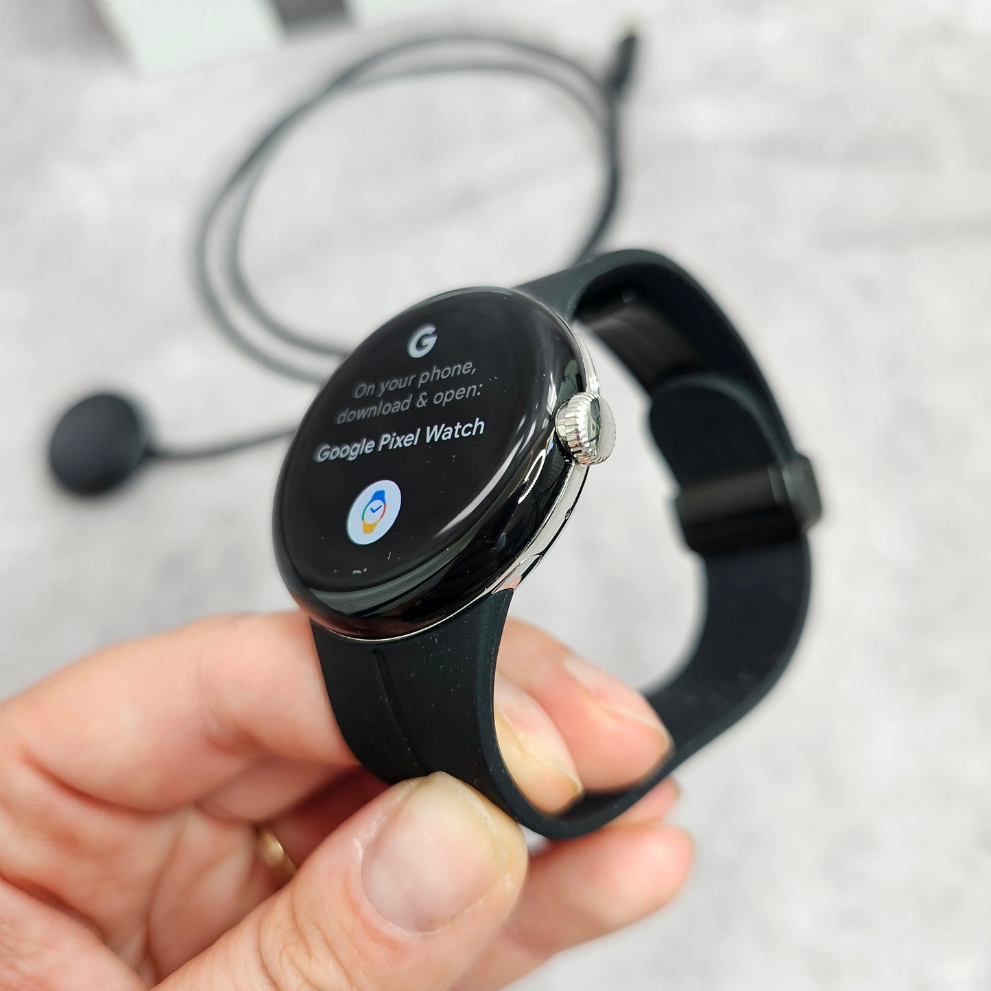 Google Pixel Watch Stainless Steel – Silver/Charcoal