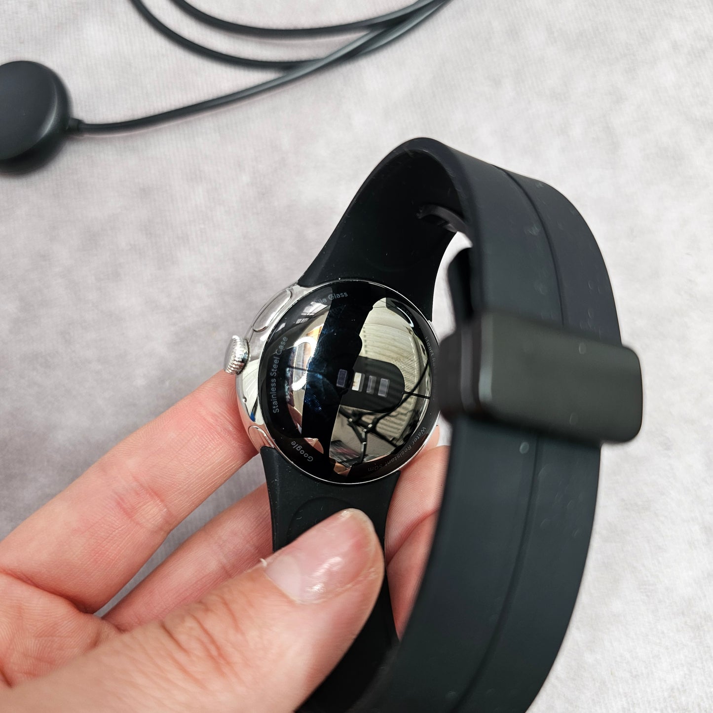 Google Pixel Watch Stainless Steel – Silver/Charcoal