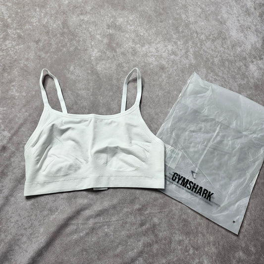 Gymshark Minimal Sports Bra – White Size S