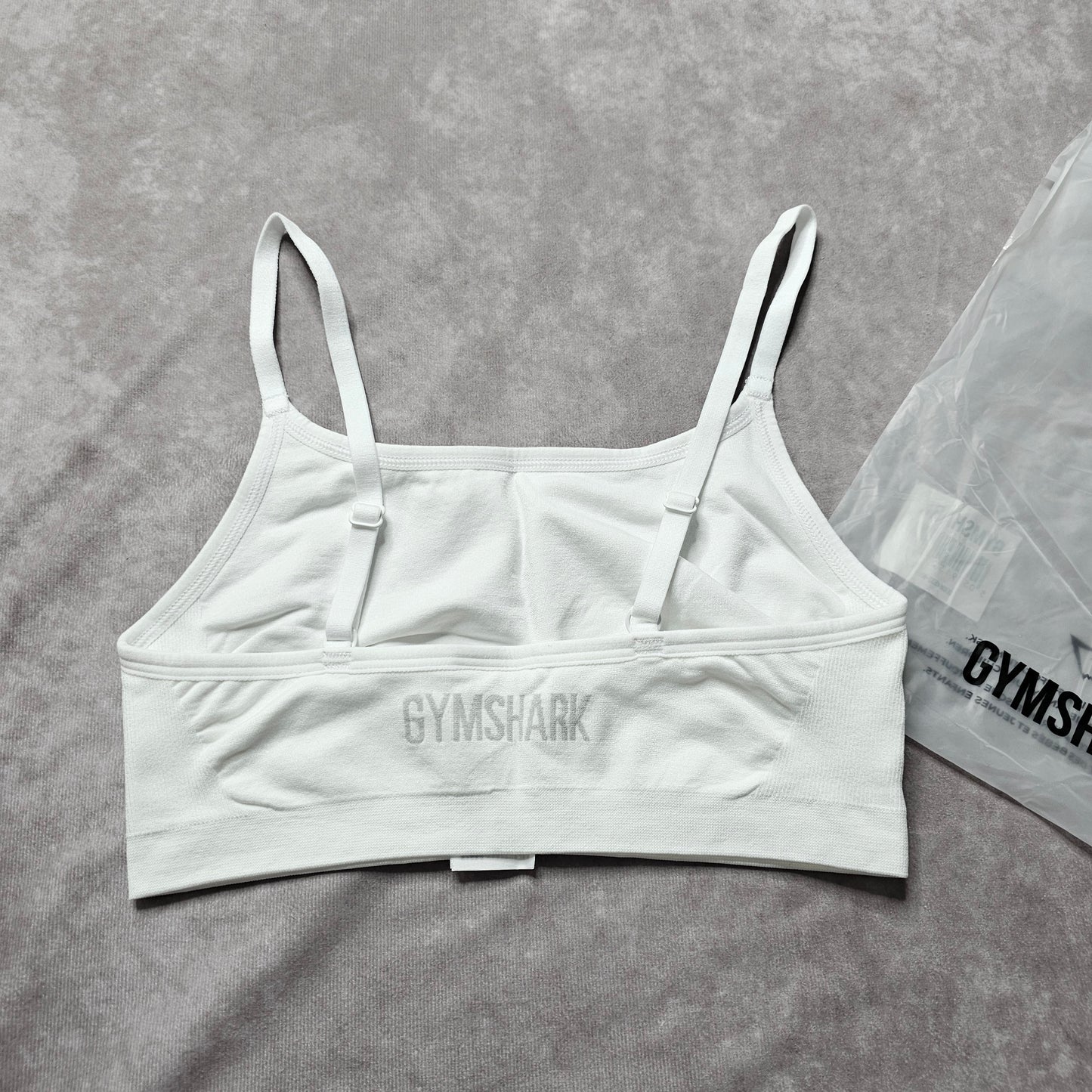 Gymshark Minimal Sports Bra – White Size S