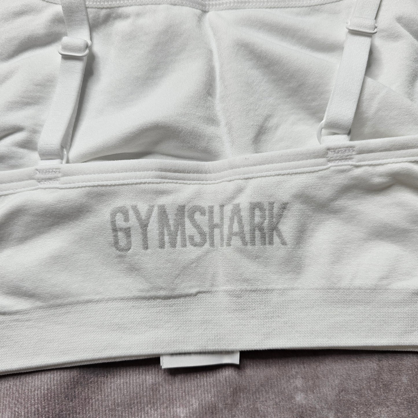 Gymshark Minimal Sports Bra – White Size S