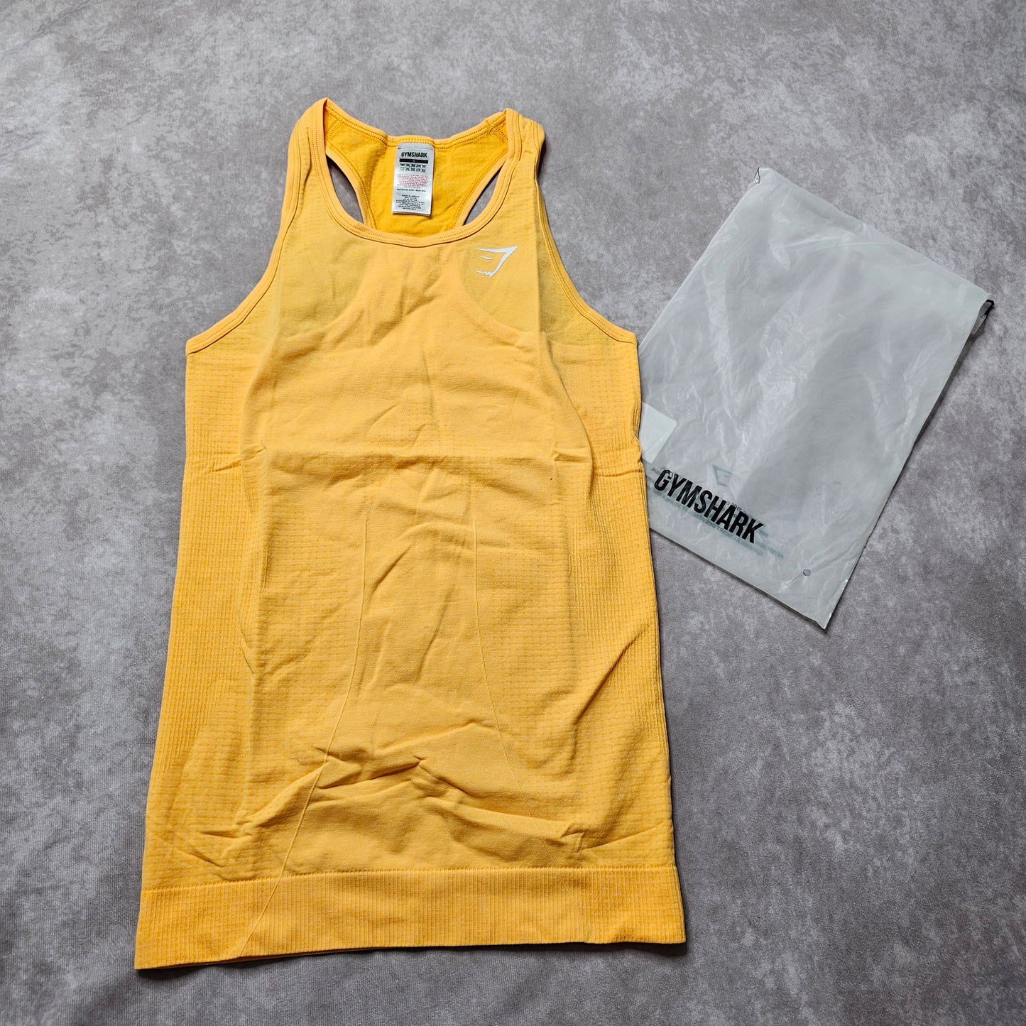 Gymshark Vital Seamless Tank Top – Yellow Marl Size S