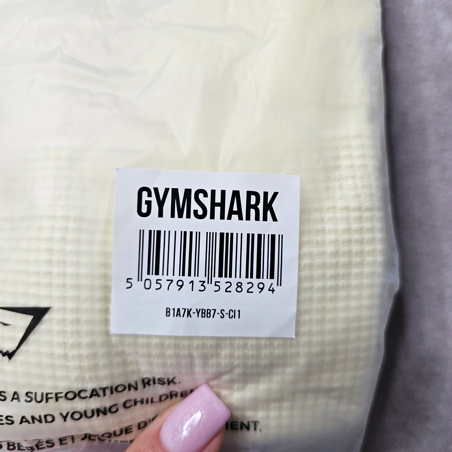 Gymshark Rest Day Waffle Crop T-Shirt – Light Yellow Size S