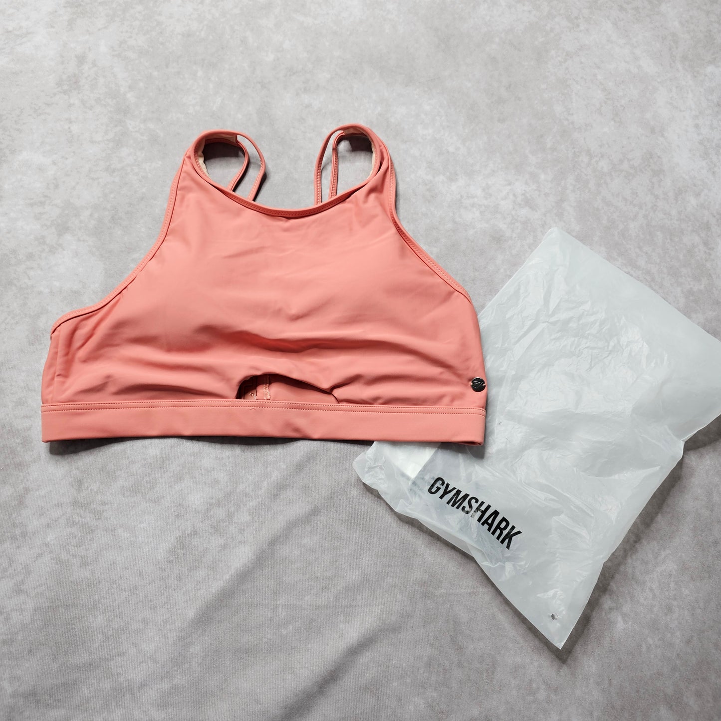 Gymshark Minimal Bikini Top – Desert Pink Size L