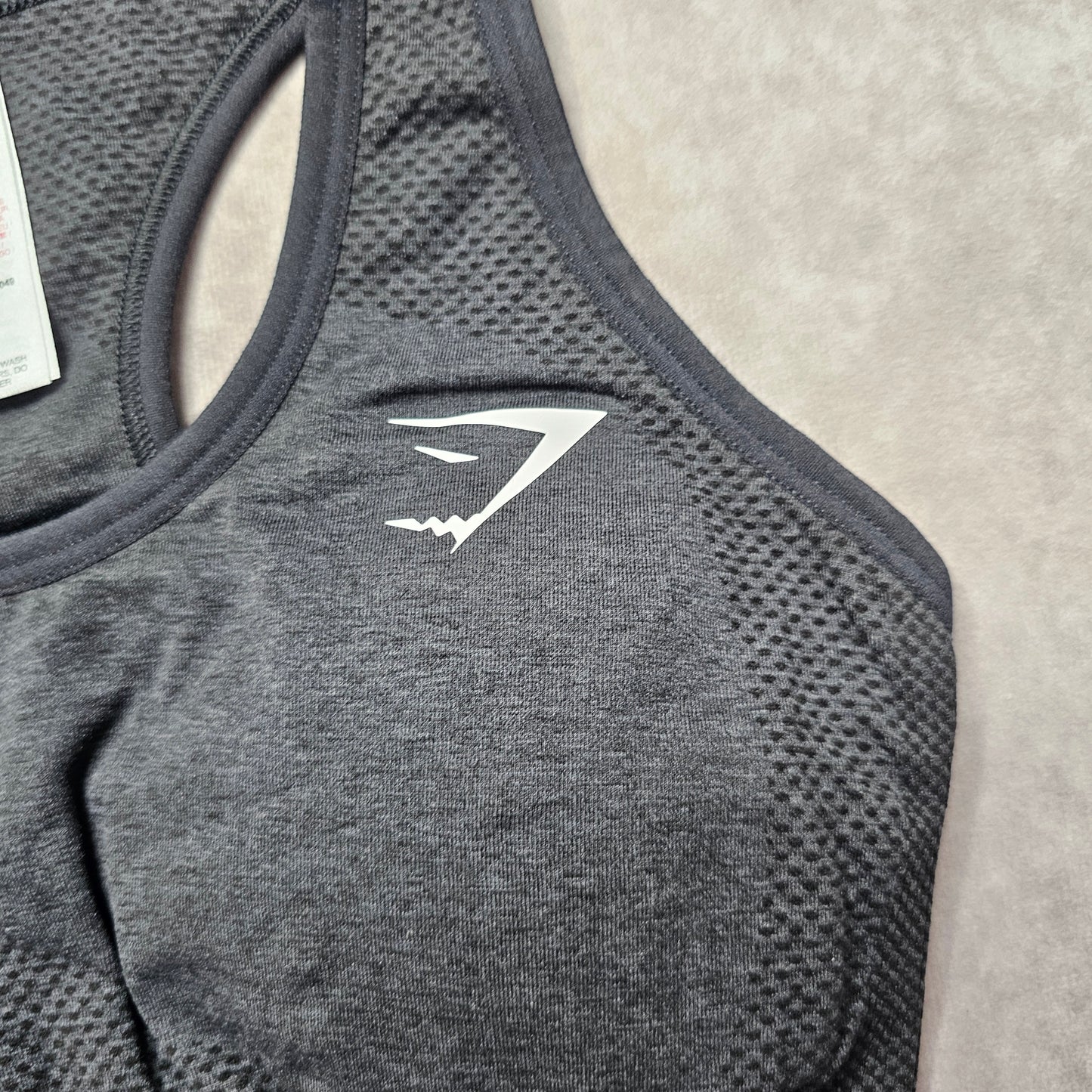 Gymshark Vital Seamless Sports Bra – Black Marl Size XS-S