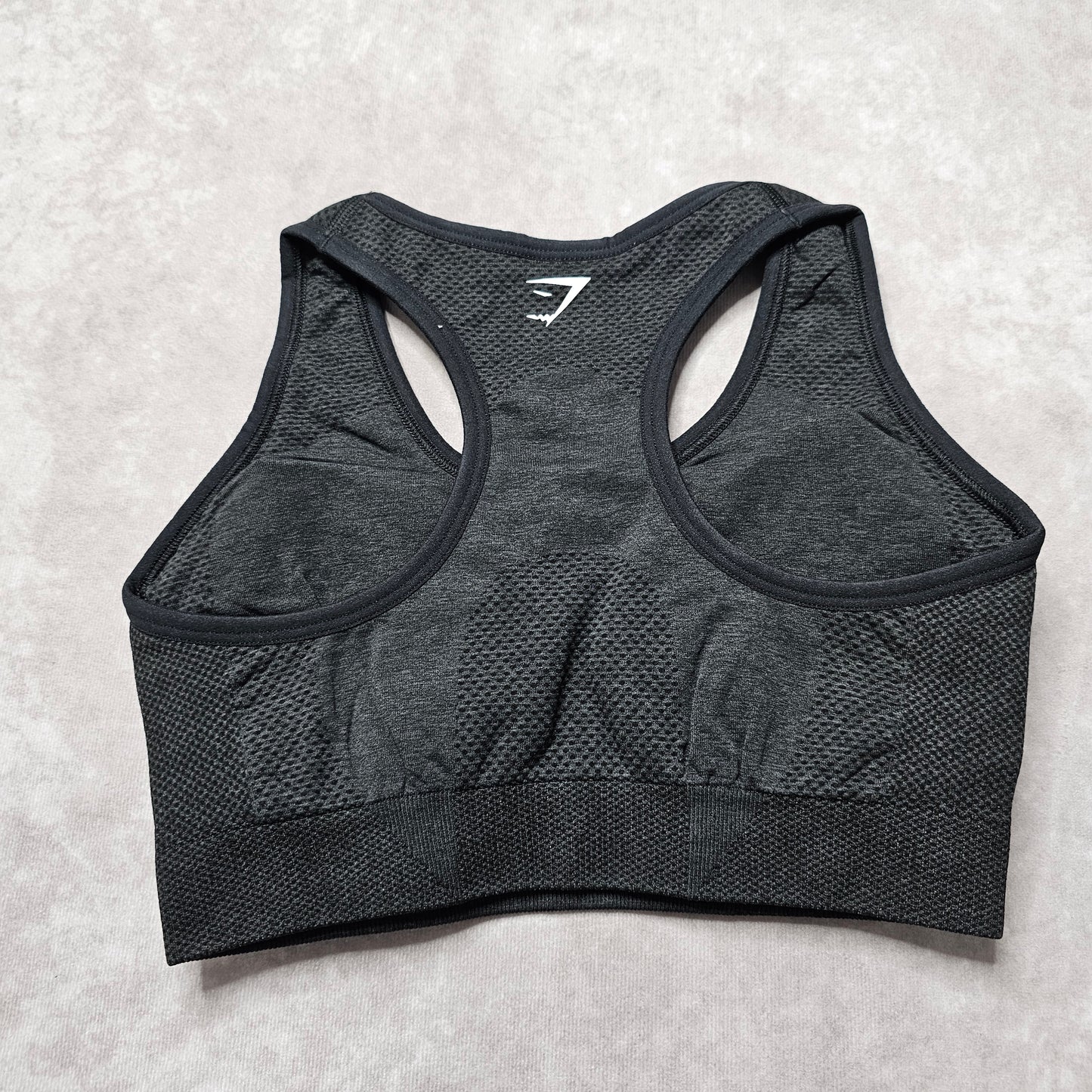 Gymshark Vital Seamless Sports Bra – Black Marl Size XS-S