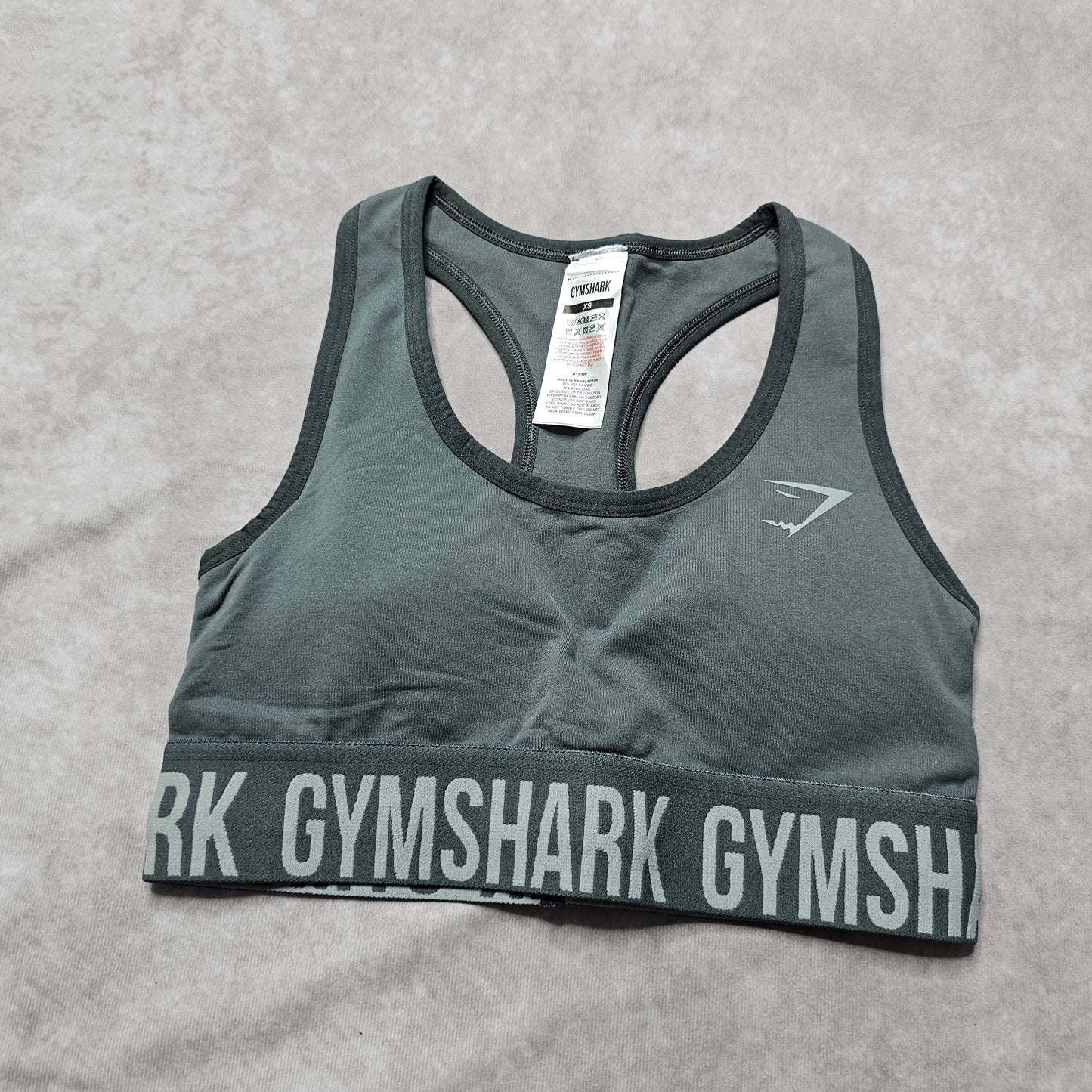 Gymshark Fit Seamless Sports Bra – Charcoal Grey Size XS