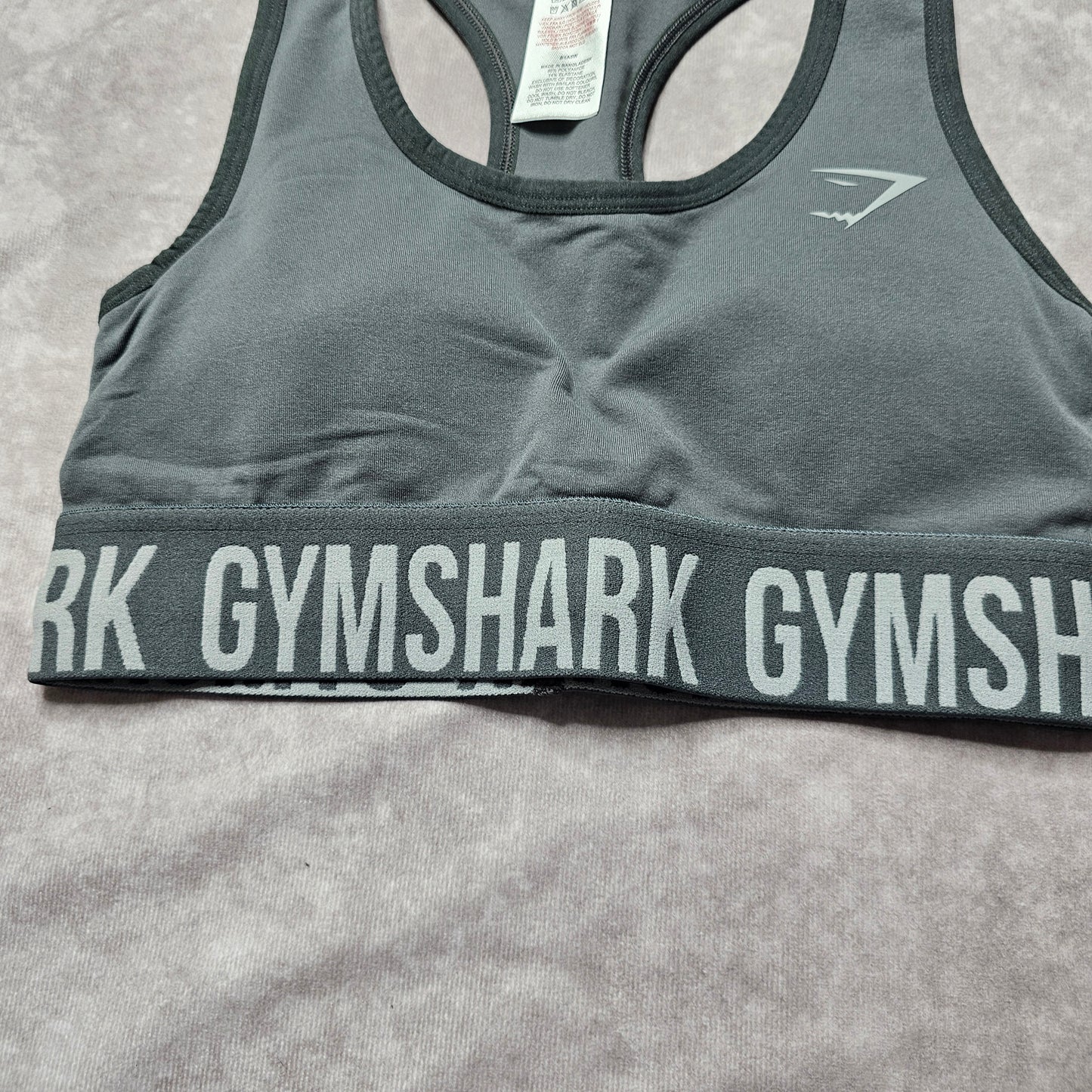 Gymshark Fit Seamless Sports Bra – Charcoal Grey Size XS