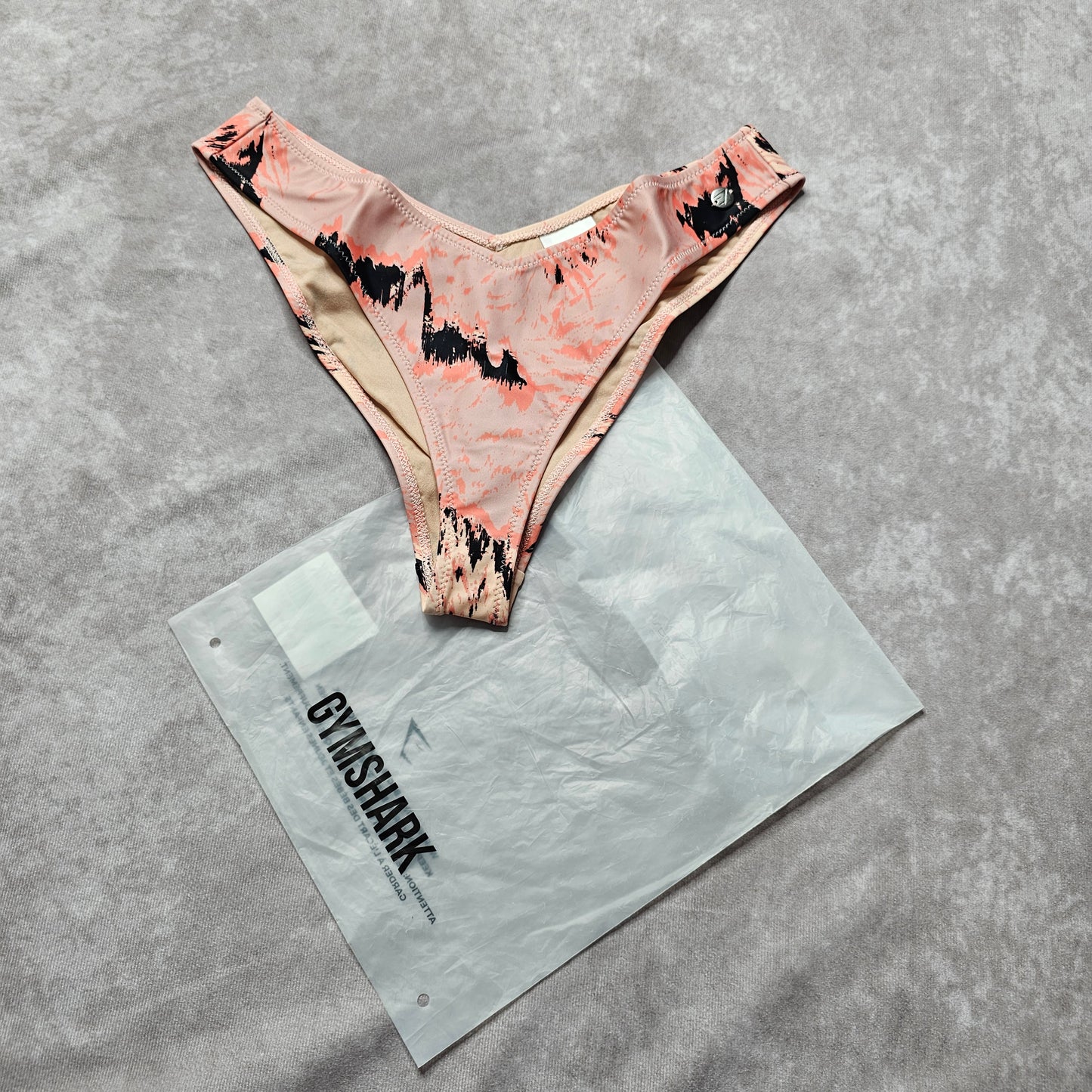 Gymshark Bikini Bottoms – Pink Abstract Print Size XS-S