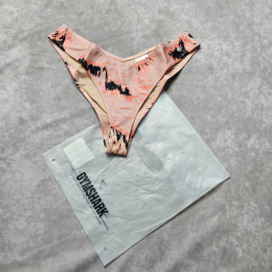 Gymshark Bikini Bottoms – Pink Abstract Print Size XS-S