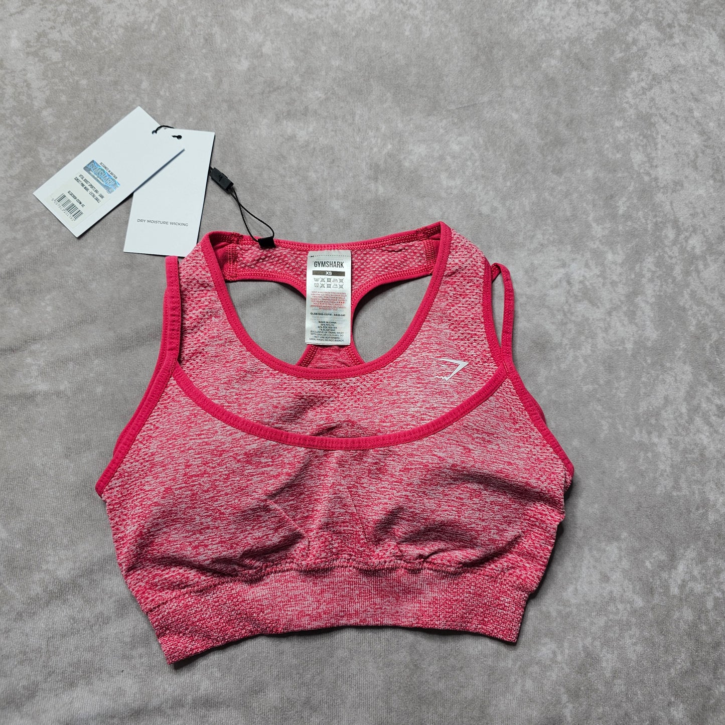 Gymshark Vital Boost Sports Bra – Dark Sunset Pink Marl XS