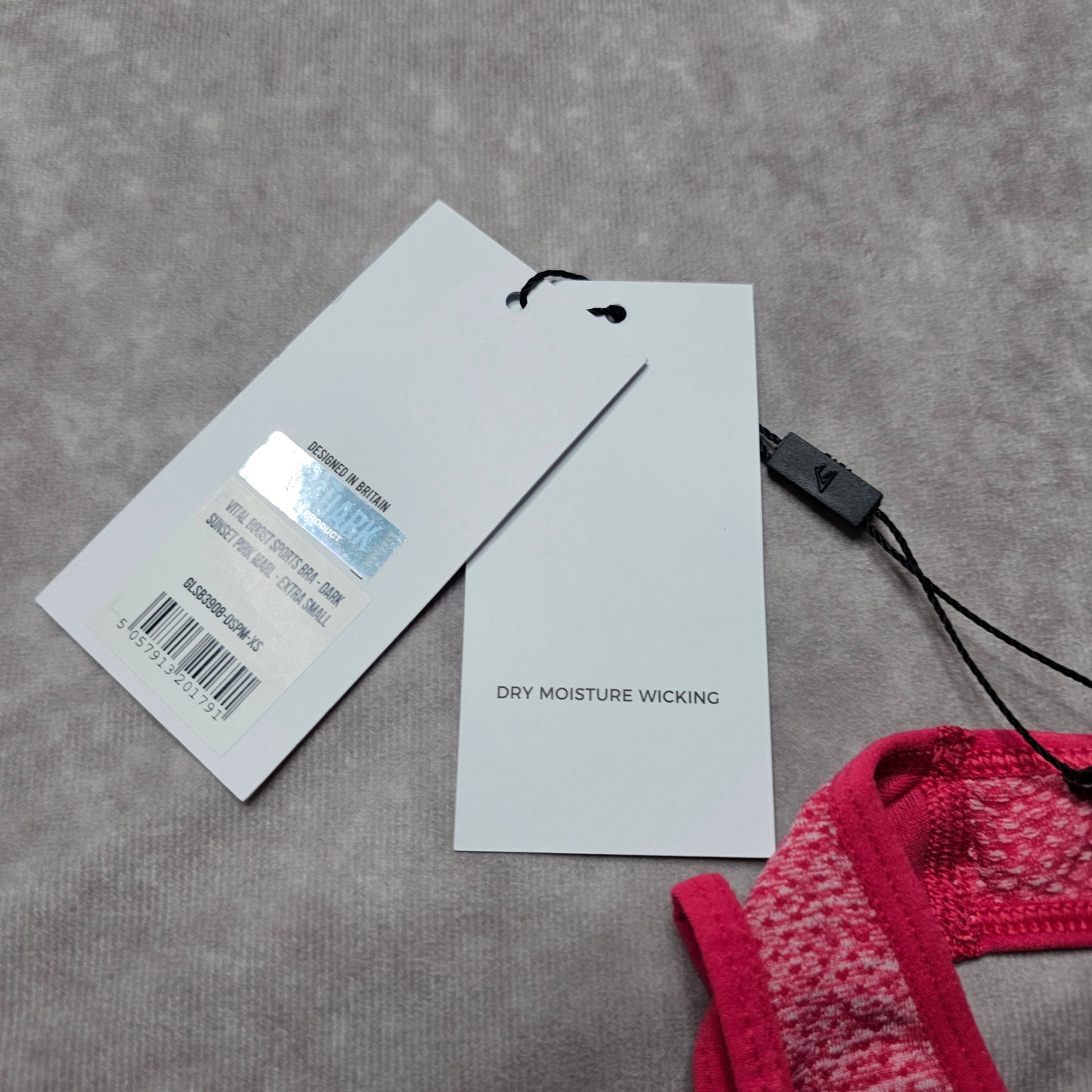 Gymshark Vital Boost Sports Bra – Dark Sunset Pink Marl XS