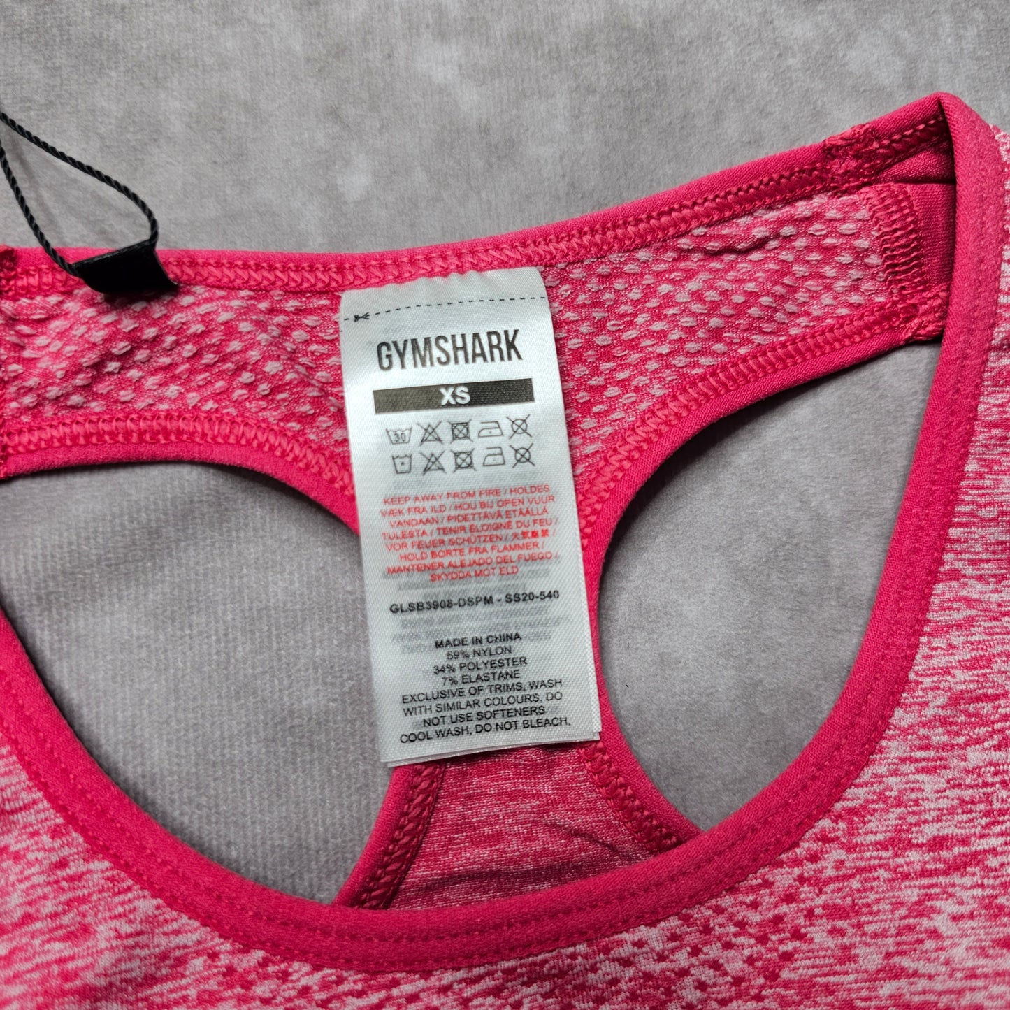 Gymshark Vital Boost Sports Bra – Dark Sunset Pink Marl XS