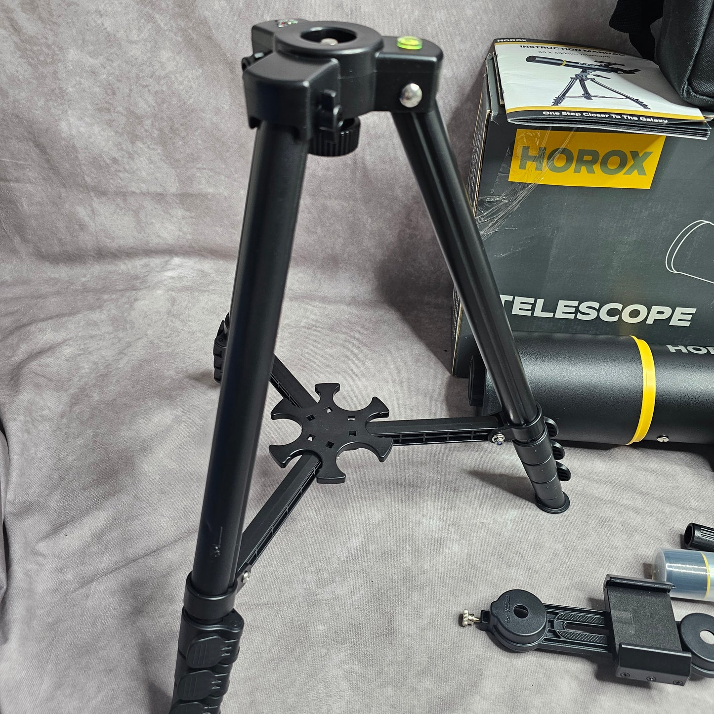 Horox Telescope 80x500mm Refractor – Black (Tripod Fault)