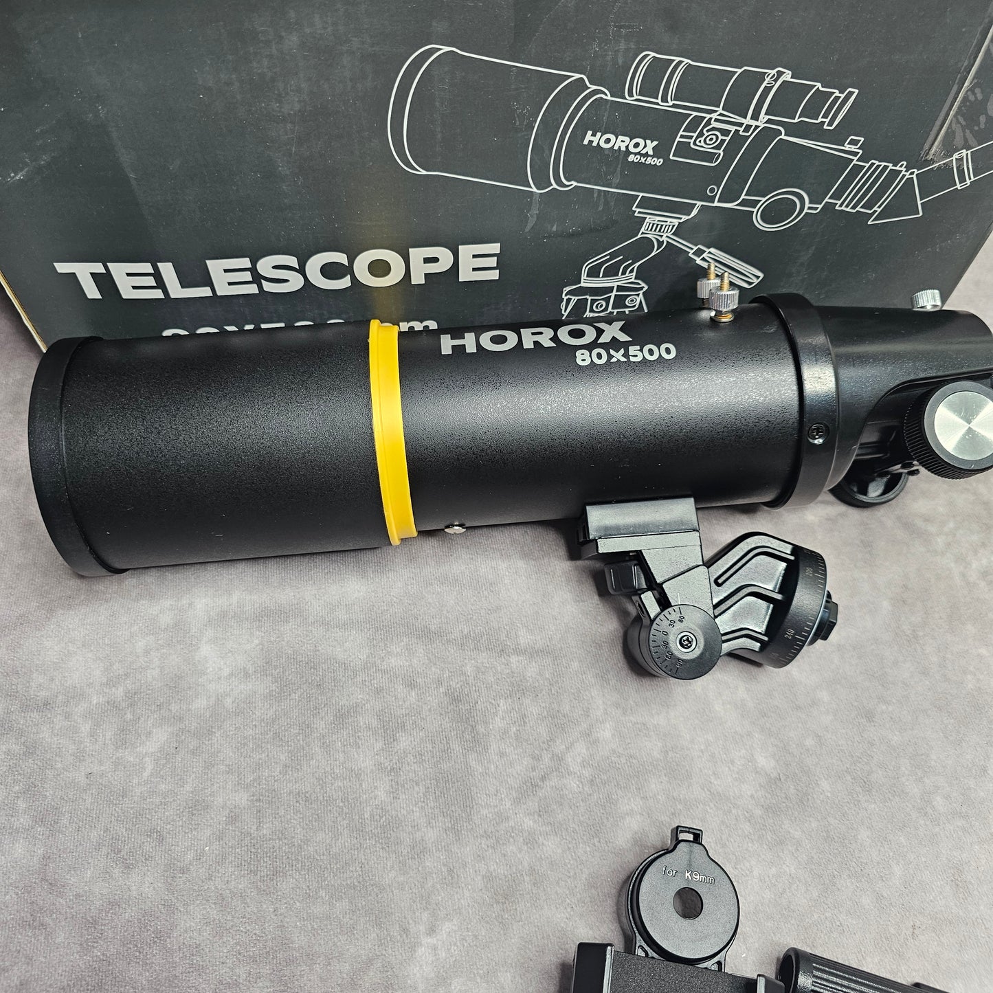 Horox Telescope 80x500mm Refractor – Black (Tripod Fault)