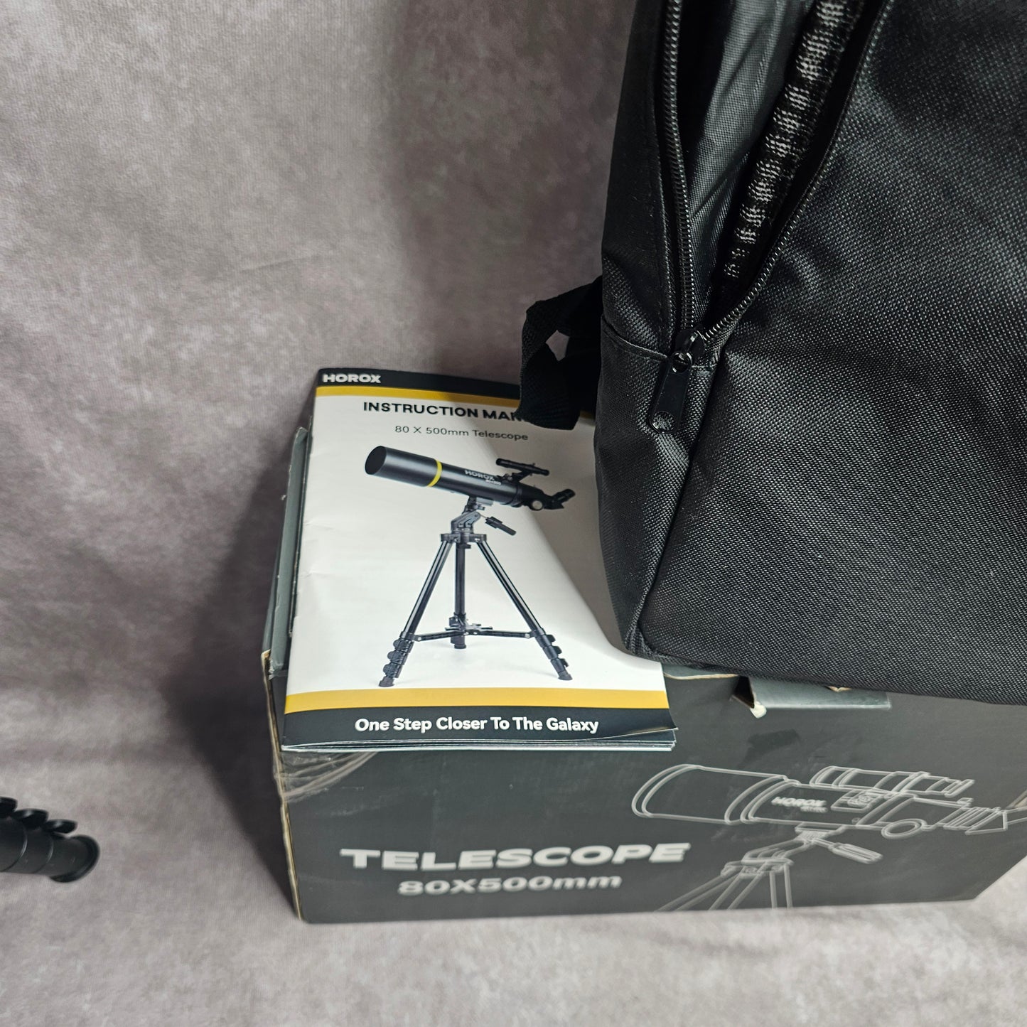 Horox Telescope 80x500mm Refractor – Black (Tripod Fault)