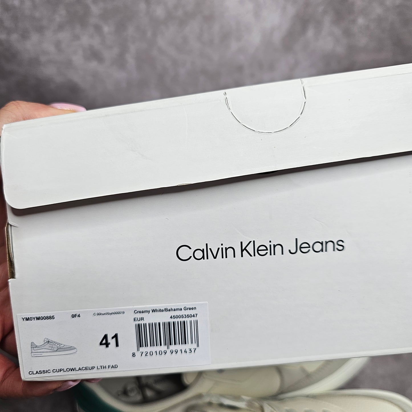 Calvin Klein Jeans Men's Cupsole Leather Trainers – Cream UK 7