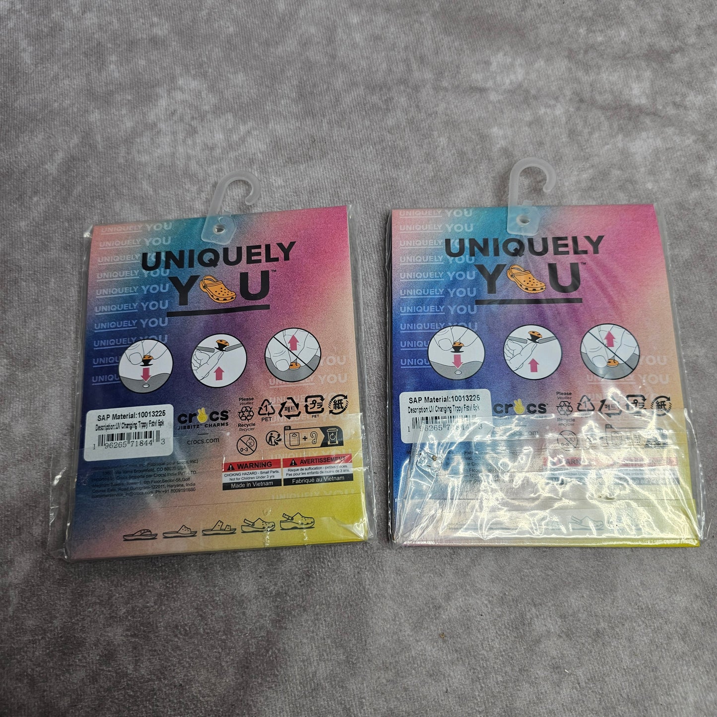 Crocs Jibbitz UV Changing Trippy Festival Charms – Multi