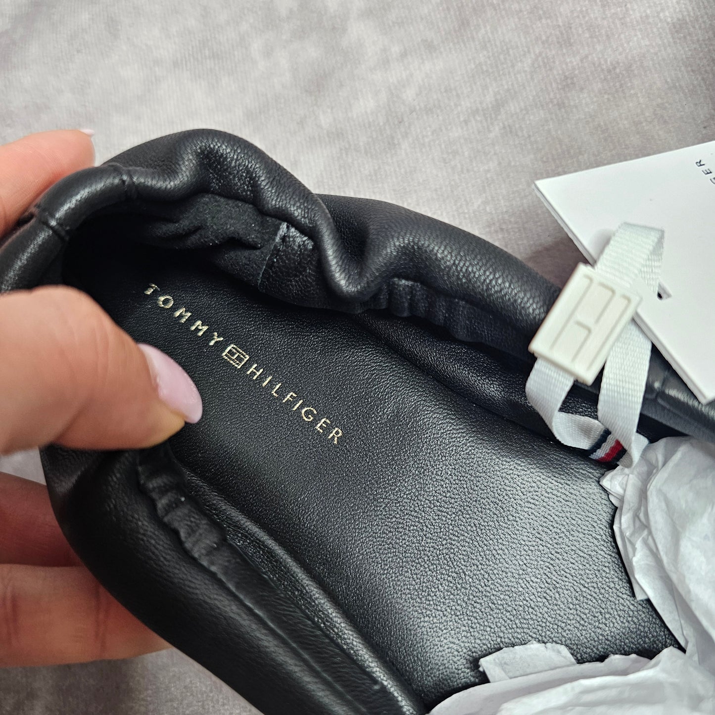Tommy Hilfiger TH Elevated Leather Ballet Pumps 2 Colours UK 3.5-7
