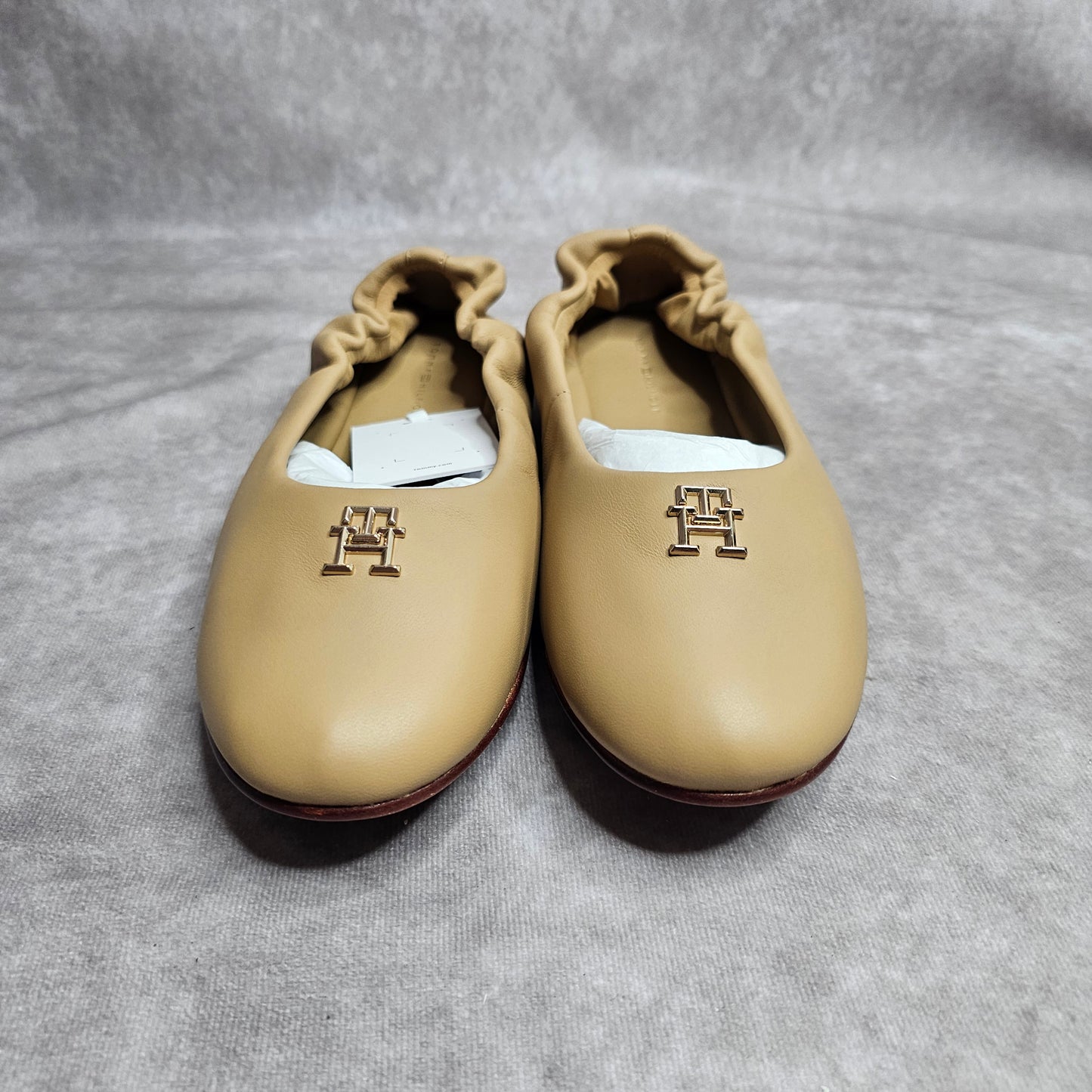 Tommy Hilfiger TH Elevated Leather Ballet Pumps 2 Colours UK 3.5-7