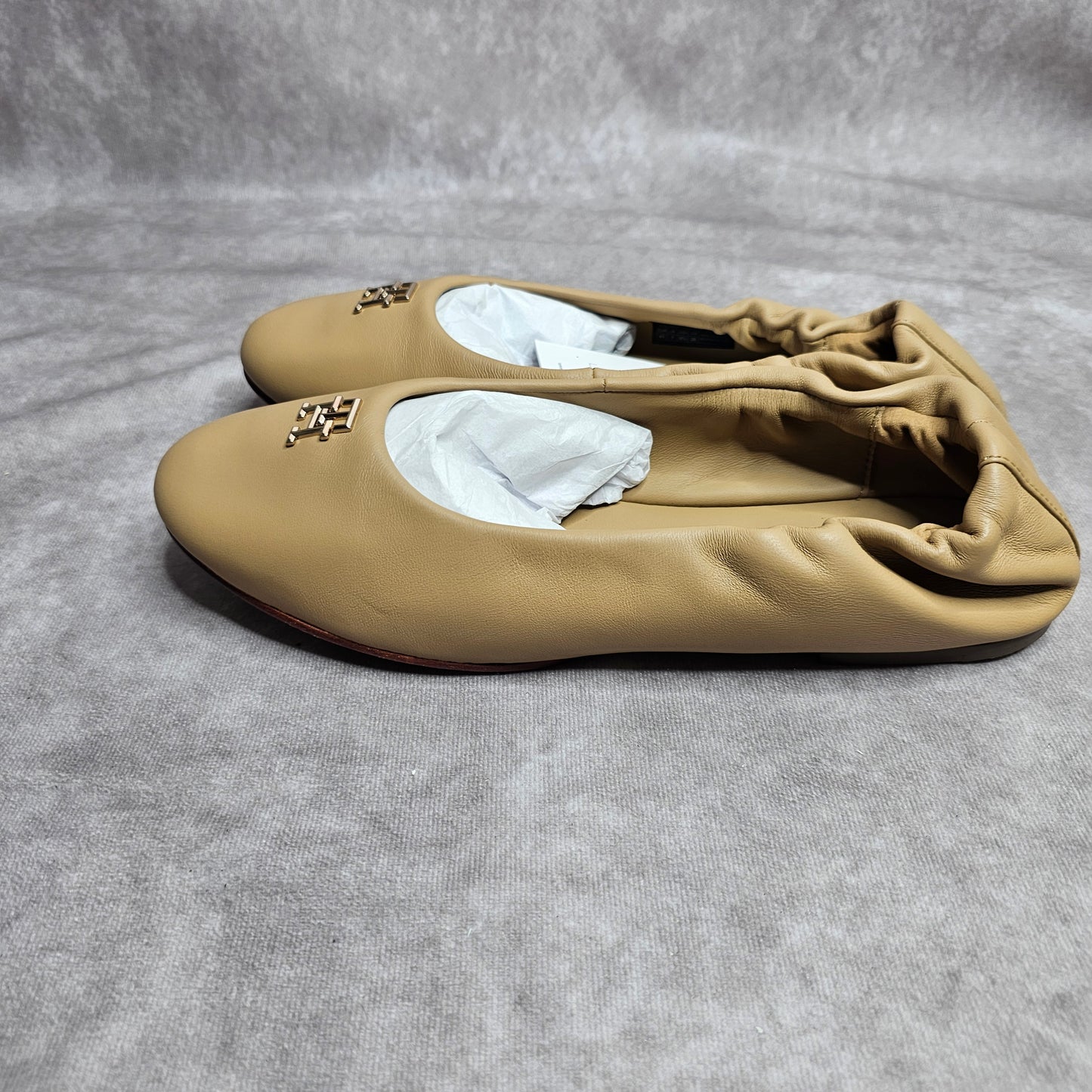 Tommy Hilfiger TH Elevated Leather Ballet Pumps 2 Colours UK 3.5-7