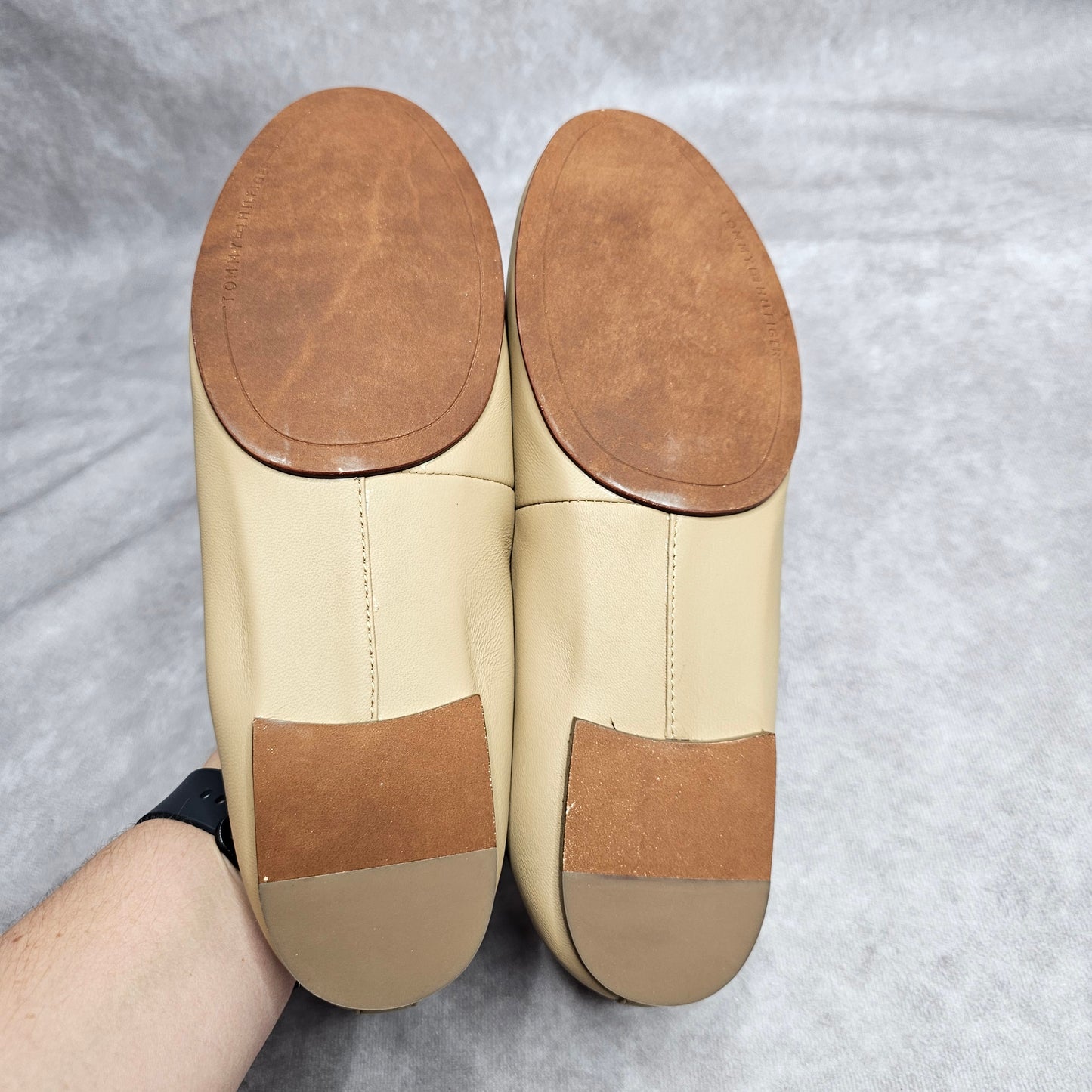 Tommy Hilfiger TH Elevated Leather Ballet Pumps 2 Colours UK 3.5-7