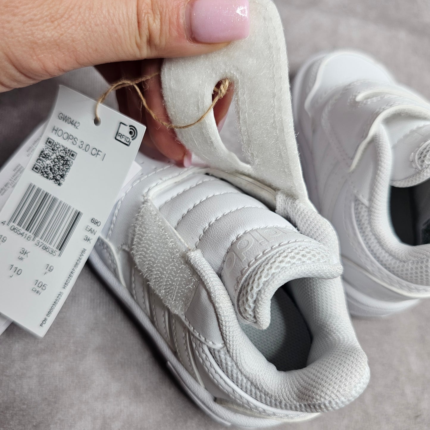 Adidas Infant Hoops 3.0 CF I Trainers – White UK 3