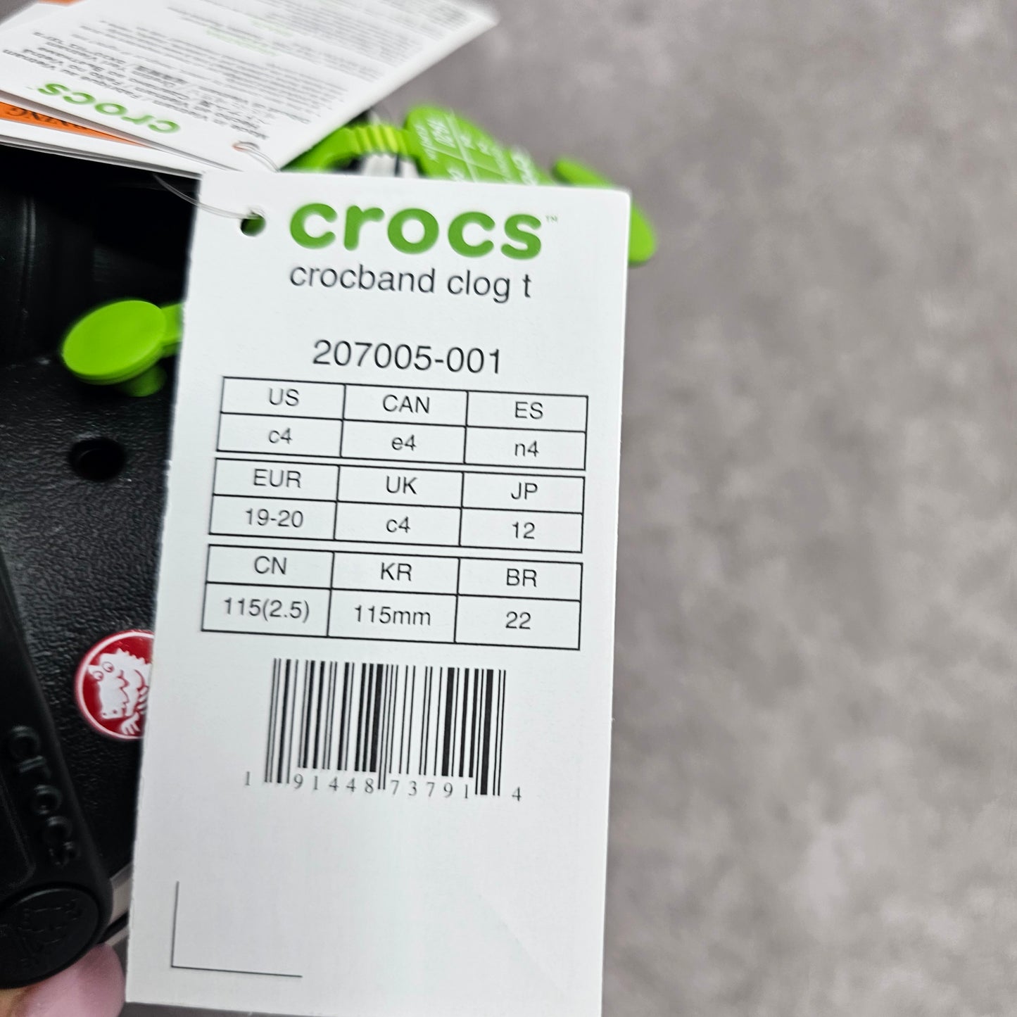 Crocs Kids Crocband Clog – Black UK 4