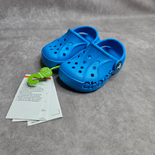 Crocs Kids Baya Clog – Digital Aqua UK 5