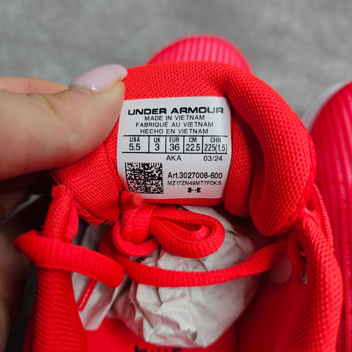 Under Armour Women’s Charged Speed Swift Trainers – Red UK 3