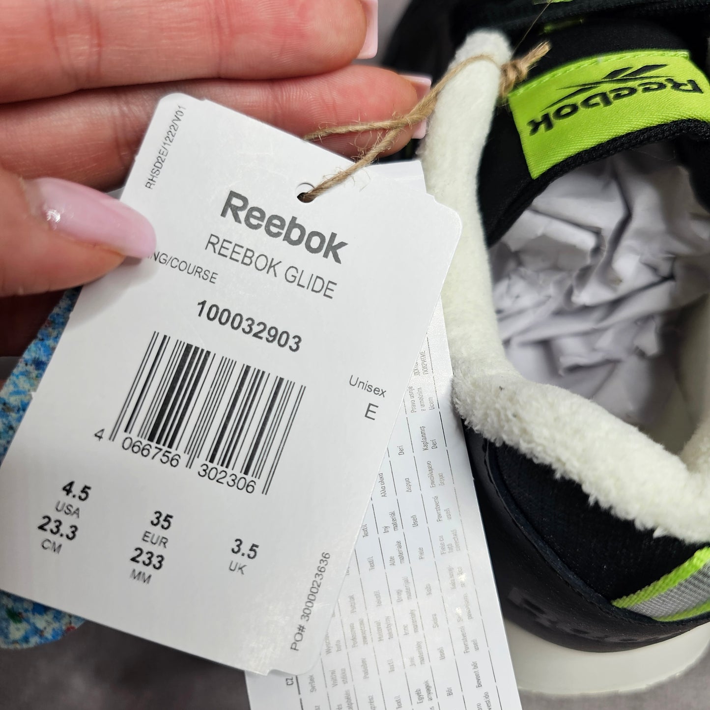 Reebok Glide Trainers – Black UK 3.5