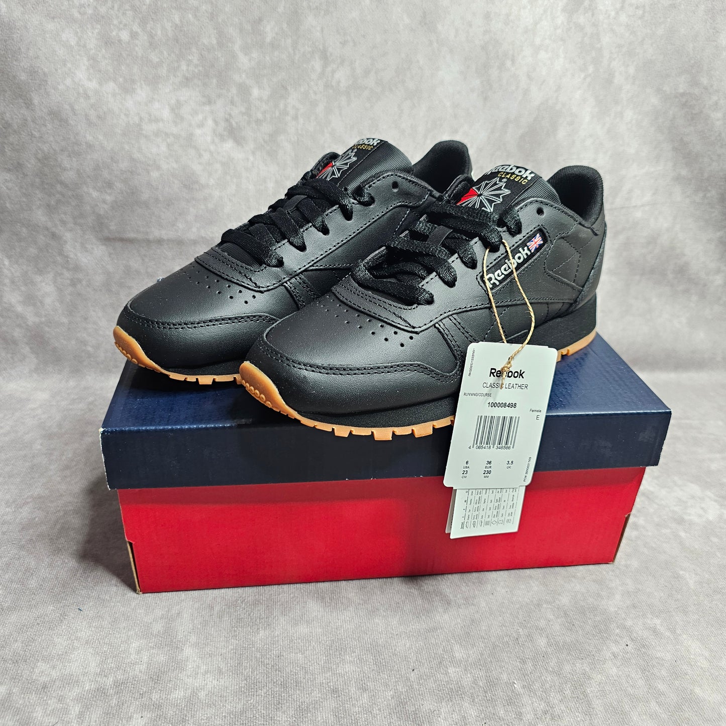 Reebok Classic Leather Trainers – Black UK 3.5