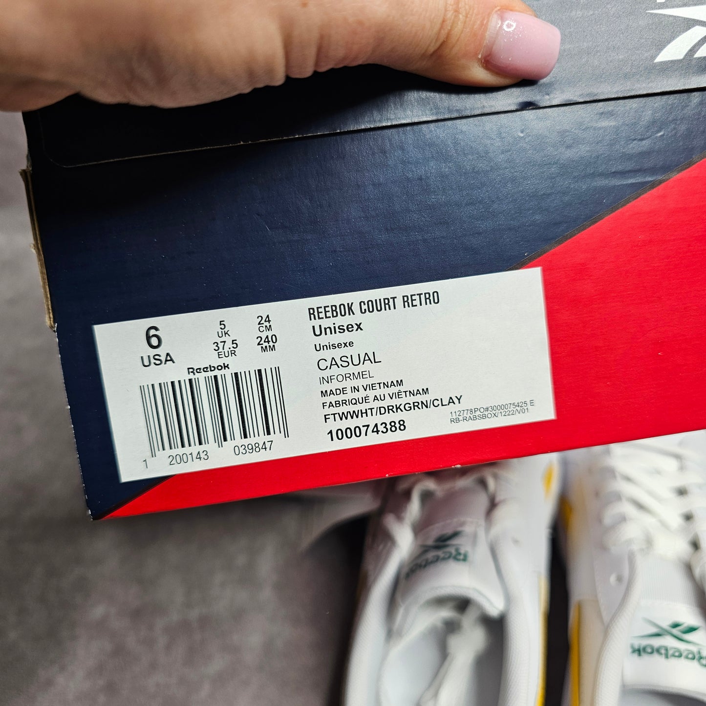 Reebok Court Retro Trainers – White UK 5