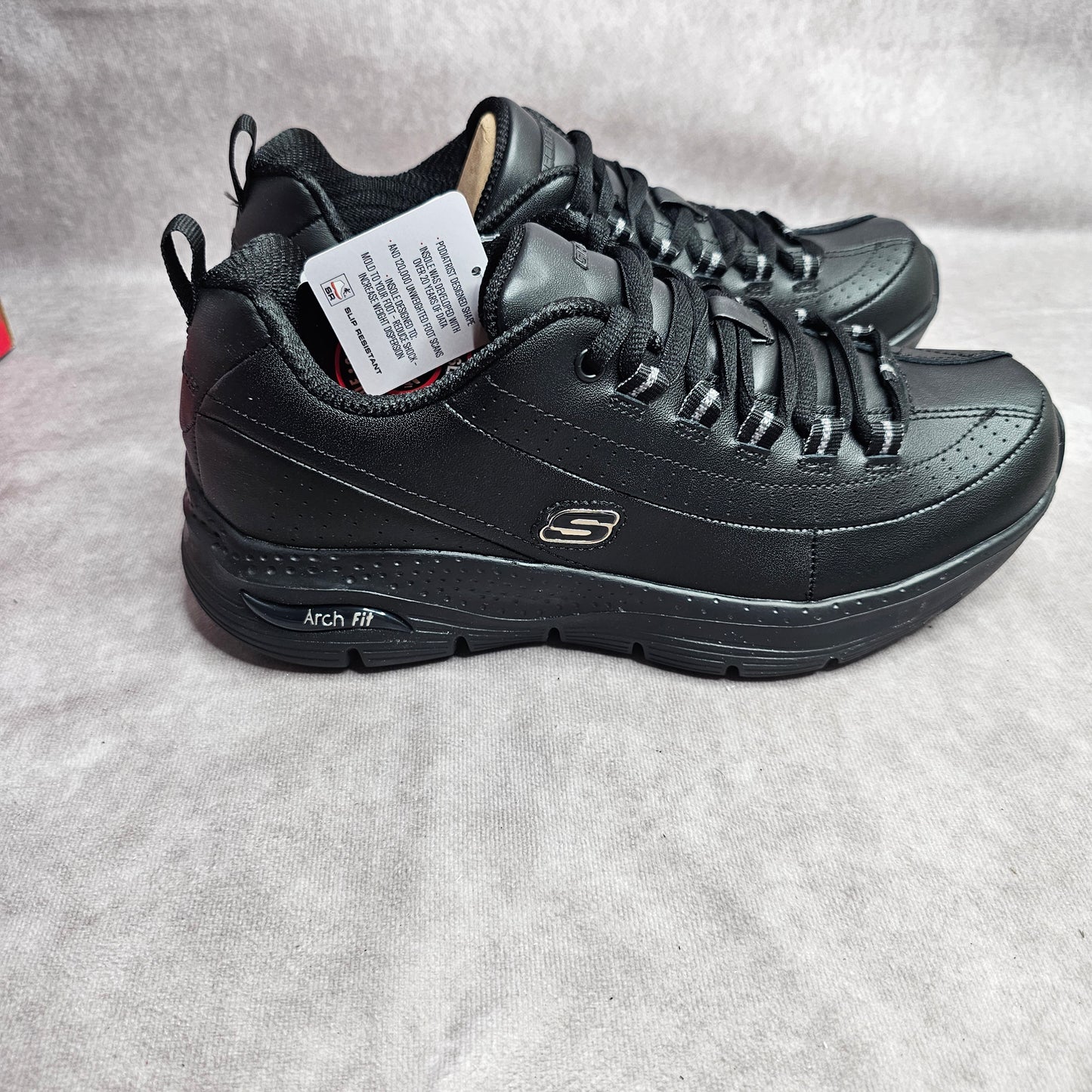 Skechers Work Arch Fit Trickell II Trainers – Black UK 3-8