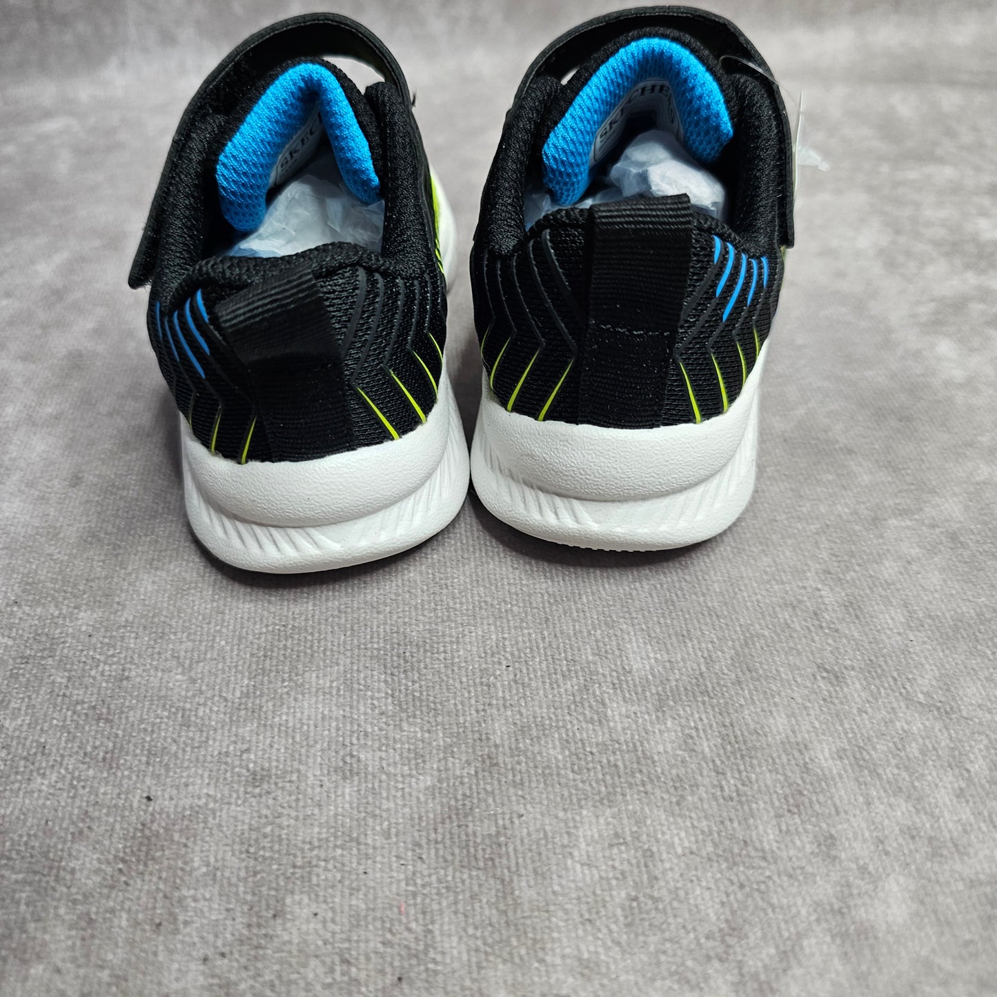 Skechers Boys Comfy Flex 2.0 Tronox Trainers – Black/Lime UK 4