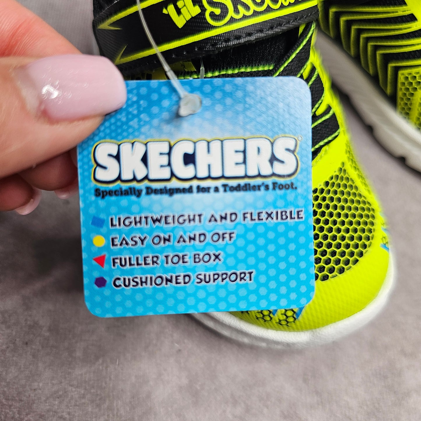 Skechers Boys Comfy Flex 2.0 Tronox Trainers – Black/Lime UK 4