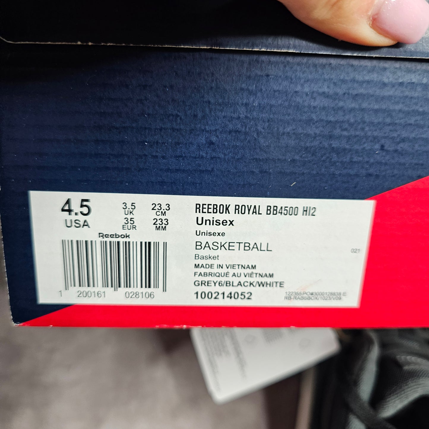 Reebok Royal BB4500 Hi2 Trainers – Grey UK 3.5