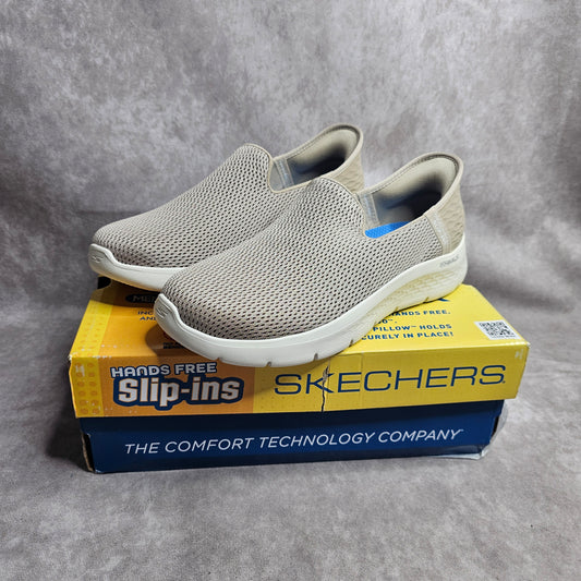 Skechers Go Walk Slip-Ins Trainers – Taupe UK 7