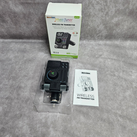 GizmoVine Wireless FM Transmitter Car Charger PD3.0 – Black